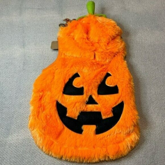 Pumpkin Dog Hoodie NWT Size Large Super Soft Cozy Costume - Picture 1 of 6